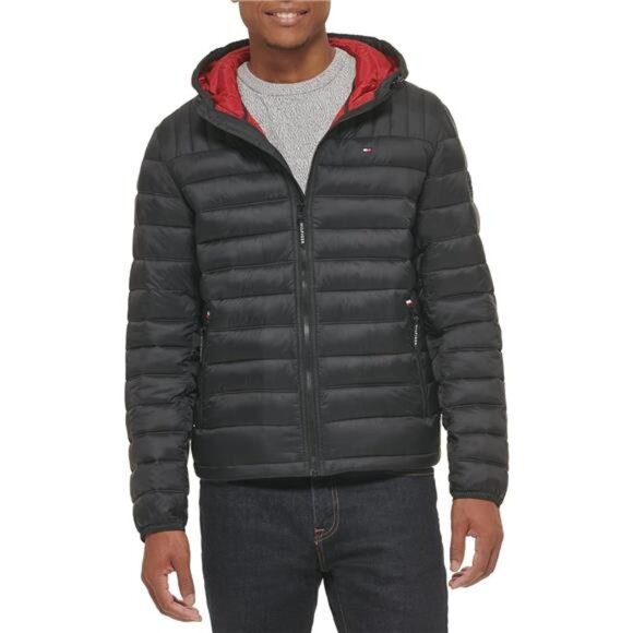 Men's Water Resistant Ultra Loft Filled Hooded Puffer Jacket